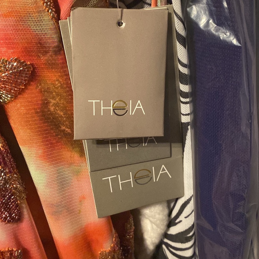 NWT Theia Brigitte Fringe Halter Dress Retails $1245 no offers lowest priced - Picture 8 of 11